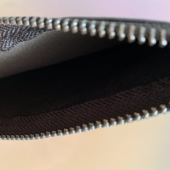 BNWT BOTKIER WRISTLET BAG LEATHER PURSE CHEVRON BLACK BLUE WHITE - Picture 8 of 14